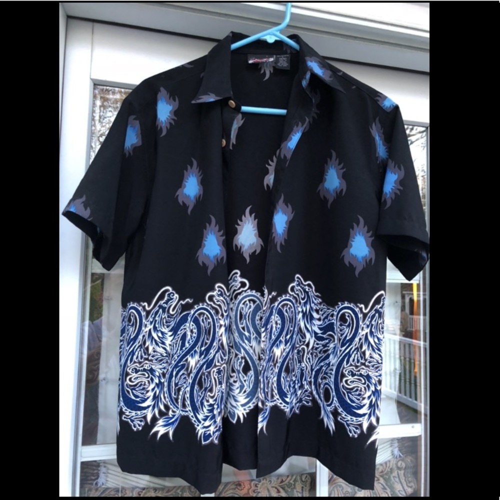 Kid Dragon Button Down